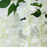12 Pcs Artificial Wisteria Pure White Exquisite Simulated Wisteria Decoration for Weddings Outdoor Ceremonies - Close-Up Angle