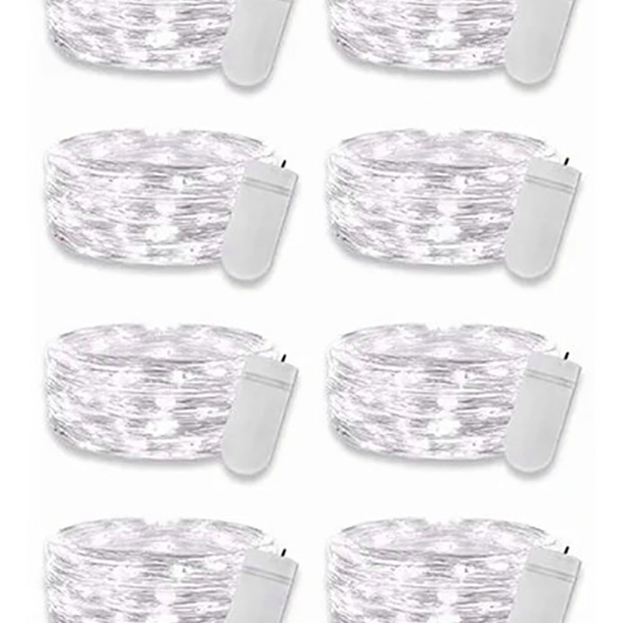 12PCS 0.03W Button String Lights Cold White Light 20 LED 3V Flexible IP65 Waterproof for Wedding Party Bedroom