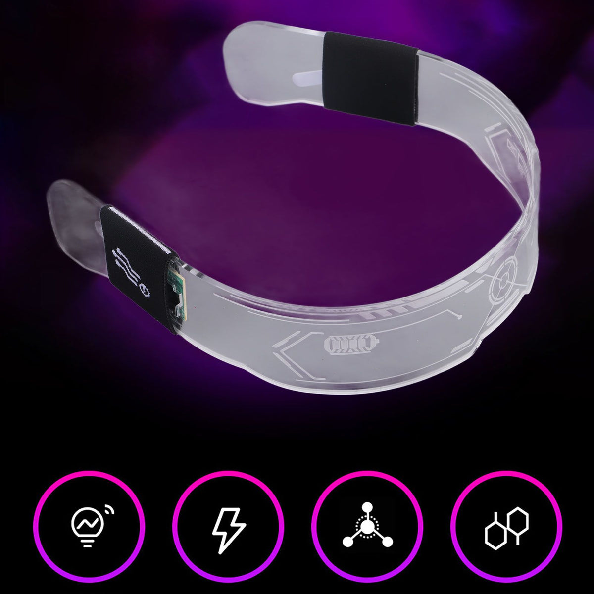 Colorful LED Luminous Glasses with 4 Flashing Modes 7 Adjustable Colors for Party Bar Music Festival Double Control
