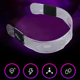 Colorful LED Luminous Glasses with 4 Flashing Modes 7 Adjustable Colors for Party Bar Music Festival Double Control