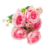 2 Bunches Artificial Peonies Romantic Vivid 6cm Diameter Attractive Decorative Light Weight Faux Peonies Decoration Pink