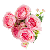 2 Bunches Artificial Peonies Romantic Vivid 6cm Diameter Attractive Decorative Light Weight Faux Peonies Decoration Pink