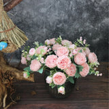 2 Bunches Artificial Peonies Romantic Vivid 6cm Diameter Attractive Decorative Light Weight Faux Peonies Decoration Pink