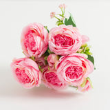 2 Bunches Artificial Peonies Romantic Vivid 6cm Diameter Attractive Decorative Light Weight Faux Peonies Decoration Pink