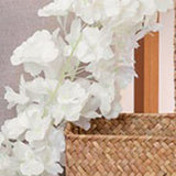 1.8m 256 Simulated Artificial Sakura Flower Garland Hanging Vines for Spring Home Room Wedding Party Decor White
