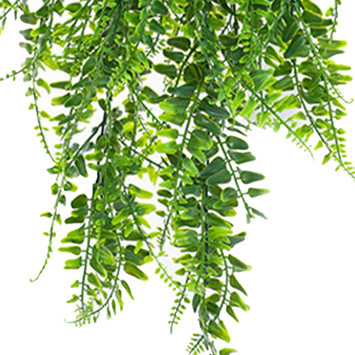 2pcs Artificial Hanging Plants Fern Plastic Green Fake Wall Hanging Ferns Plants for Garden Wedding Decoration