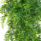 2pcs Artificial Hanging Plants Fern Plastic Green Fake Wall Hanging Ferns Plants for Garden Wedding Decoration - Extra Image