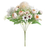 Artificial Flower Exquisite Lifelike Silk Cloth Faux Flower for Photography Wedding Home Shop Decoration Champagne