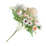 Artificial Flower Exquisite Lifelike Silk Cloth Faux Flower for Photography Wedding Home Shop Decoration Champagne - Front View