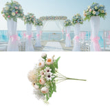Artificial Flower Exquisite Lifelike Silk Cloth Faux Flower for Photography Wedding Home Shop Decoration Champagne - 45-Degree Angle
