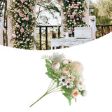 Artificial Flower Exquisite Lifelike Silk Cloth Faux Flower for Photography Wedding Home Shop Decoration Champagne