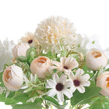 Artificial Flower Exquisite Lifelike Silk Cloth Faux Flower for Photography Wedding Home Shop Decoration Champagne - Low Angle