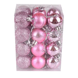 72Pcs Christmas Balls Hanging Decorative Christmas Tree Balls for Christmas Weddings Engagements Anniversaries Parties Pink