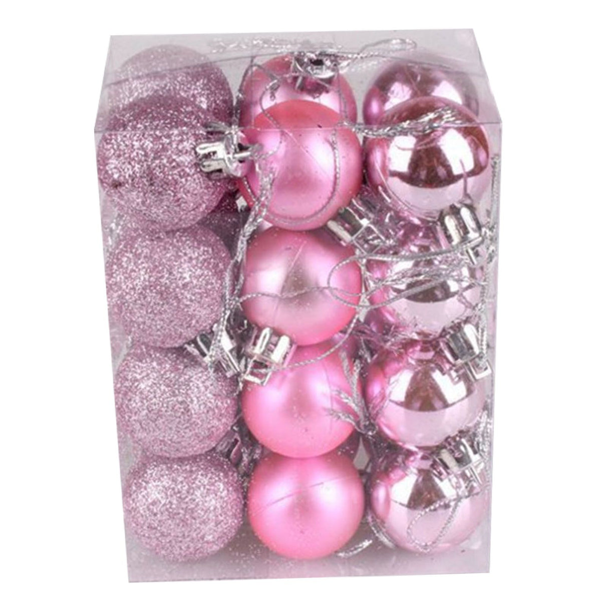 72Pcs Christmas Balls Hanging Decorative Christmas Tree Balls for Christmas Weddings Engagements Anniversaries Parties Pink