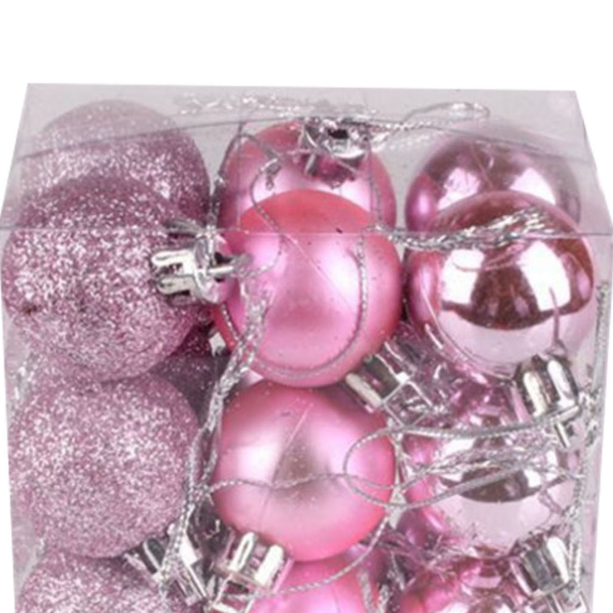 72Pcs Christmas Balls Hanging Decorative Christmas Tree Balls for Christmas Weddings Engagements Anniversaries Parties Pink