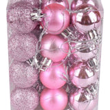 72Pcs Christmas Balls Hanging Decorative Christmas Tree Balls for Christmas Weddings Engagements Anniversaries Parties Pink