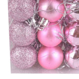 72Pcs Christmas Balls Hanging Decorative Christmas Tree Balls for Christmas Weddings Engagements Anniversaries Parties Pink - Extra Image