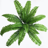 2Pcs 18 Heads Artificial Persian Leaves Artificial Shrubs Leaves Simulation Greenery Bushes for Home Garden Office Verandah Wedding - Rear View