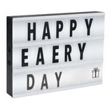 Cinema Light Box with Letters DIY Warm Light Up Letter Box with 96 Lettering Sticker for Room Decoration