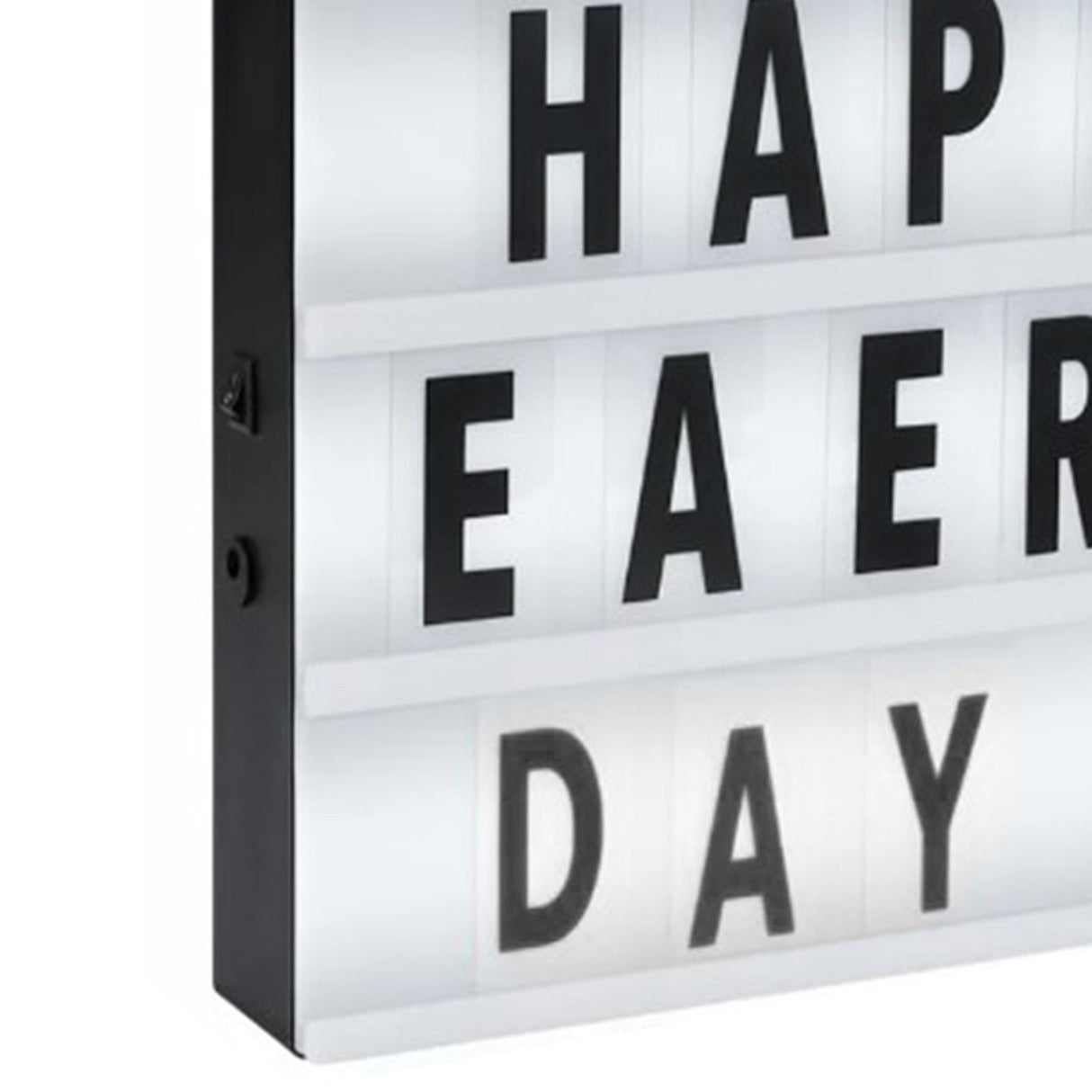 Cinema Light Box with Letters DIY Warm Light Up Letter Box with 96 Lettering Sticker for Room Decoration