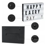 Cinema Light Box with Letters DIY Warm Light Up Letter Box with 96 Lettering Sticker for Room Decoration - Extra Image