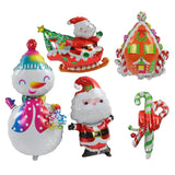 Christmas Foil Balloons Father Christmas Sleigh Father Christmas Snowman Candy House Christmas Ballons Decoration Kit