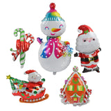 Christmas Foil Balloons Father Christmas Sleigh Father Christmas Snowman Candy House Christmas Ballons Decoration Kit