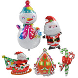 Christmas Foil Balloons Father Christmas Sleigh Father Christmas Snowman Candy House Christmas Ballons Decoration Kit