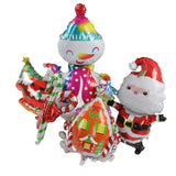 Christmas Foil Balloons Father Christmas Sleigh Father Christmas Snowman Candy House Christmas Ballons Decoration Kit