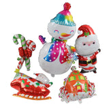 Christmas Foil Balloons Father Christmas Sleigh Father Christmas Snowman Candy House Christmas Ballons Decoration Kit