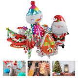 Christmas Foil Balloons Father Christmas Sleigh Father Christmas Snowman Candy House Christmas Ballons Decoration Kit