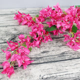 120cm Artificial Silk Bougainvillea Branches Faux Rose Red Bougainvillea with Iron Wire Stems for Wedding Decoration - Extra Image