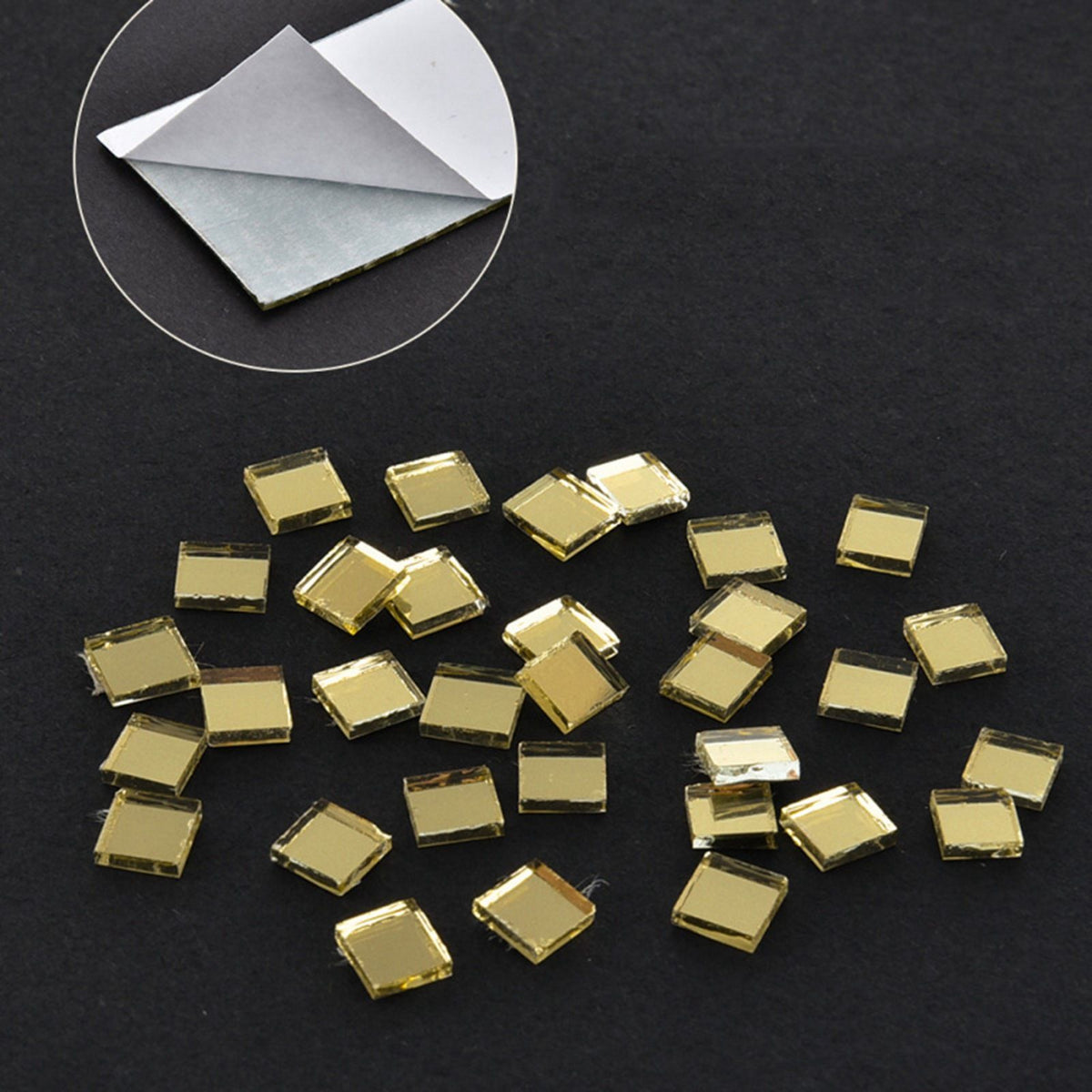 4X100CM 1464 Grains Self Adhesive Mosaic Tiles Wall Sticker Innovative DIY Glass Mirrors Sticker Home Decoration KTV Sticker Gold