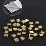 4X100CM 1464 Grains Self Adhesive Mosaic Tiles Wall Sticker Innovative DIY Glass Mirrors Sticker Home Decoration KTV Sticker Gold - Rear View