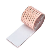 4X100CM 1464 Grains Self Adhesive Mosaic Tiles Wall Sticker Innovative DIY Glass Mirrors Sticker Home Decoration KTV Sticker Rose Gold - Front View