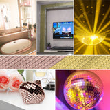 4X100CM 1464 Grains Self Adhesive Mosaic Tiles Wall Sticker Innovative DIY Glass Mirrors Sticker Home Decoration KTV Sticker Rose Gold