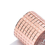 4X100CM 1464 Grains Self Adhesive Mosaic Tiles Wall Sticker Innovative DIY Glass Mirrors Sticker Home Decoration KTV Sticker Rose Gold - Extra Image