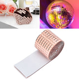 4X100CM 1464 Grains Self Adhesive Mosaic Tiles Wall Sticker Innovative DIY Glass Mirrors Sticker Home Decoration KTV Sticker Rose Gold