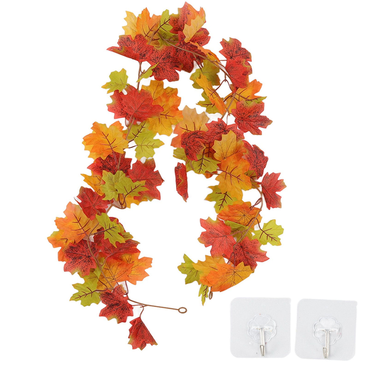 Maple Leaf Fall Garland Vivid Artificial Autumn Foliage Hanging Vine Garland for Thanksgiving Home Decoration