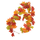 Maple Leaf Fall Garland Vivid Artificial Autumn Foliage Hanging Vine Garland for Thanksgiving Home Decoration