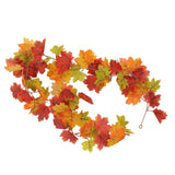 Maple Leaf Fall Garland Vivid Artificial Autumn Foliage Hanging Vine Garland for Thanksgiving Home Decoration