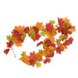 Maple Leaf Fall Garland Vivid Artificial Autumn Foliage Hanging Vine Garland for Thanksgiving Home Decoration - 45-Degree Angle