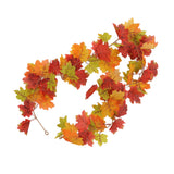 Maple Leaf Fall Garland Vivid Artificial Autumn Foliage Hanging Vine Garland for Thanksgiving Home Decoration