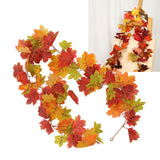 Maple Leaf Fall Garland Vivid Artificial Autumn Foliage Hanging Vine Garland for Thanksgiving Home Decoration