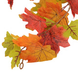 Maple Leaf Fall Garland Vivid Artificial Autumn Foliage Hanging Vine Garland for Thanksgiving Home Decoration