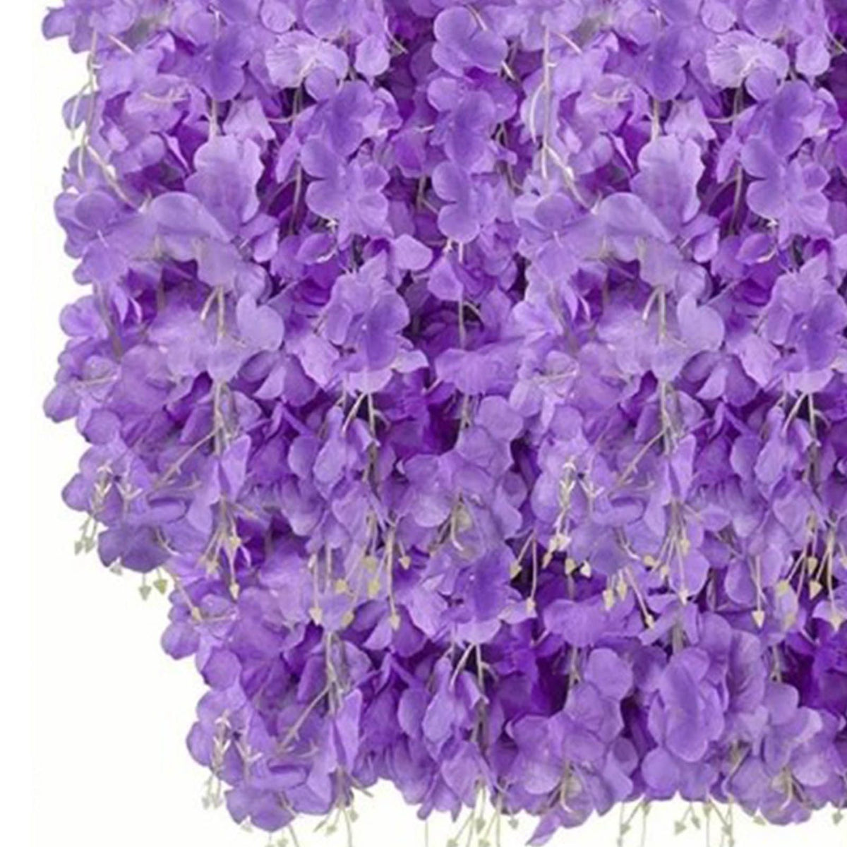 14PCS Ceiling Artificial Wisteria Flower Six Leaf Purple Blue Fake Vines Decoration for Wedding Home Ornament