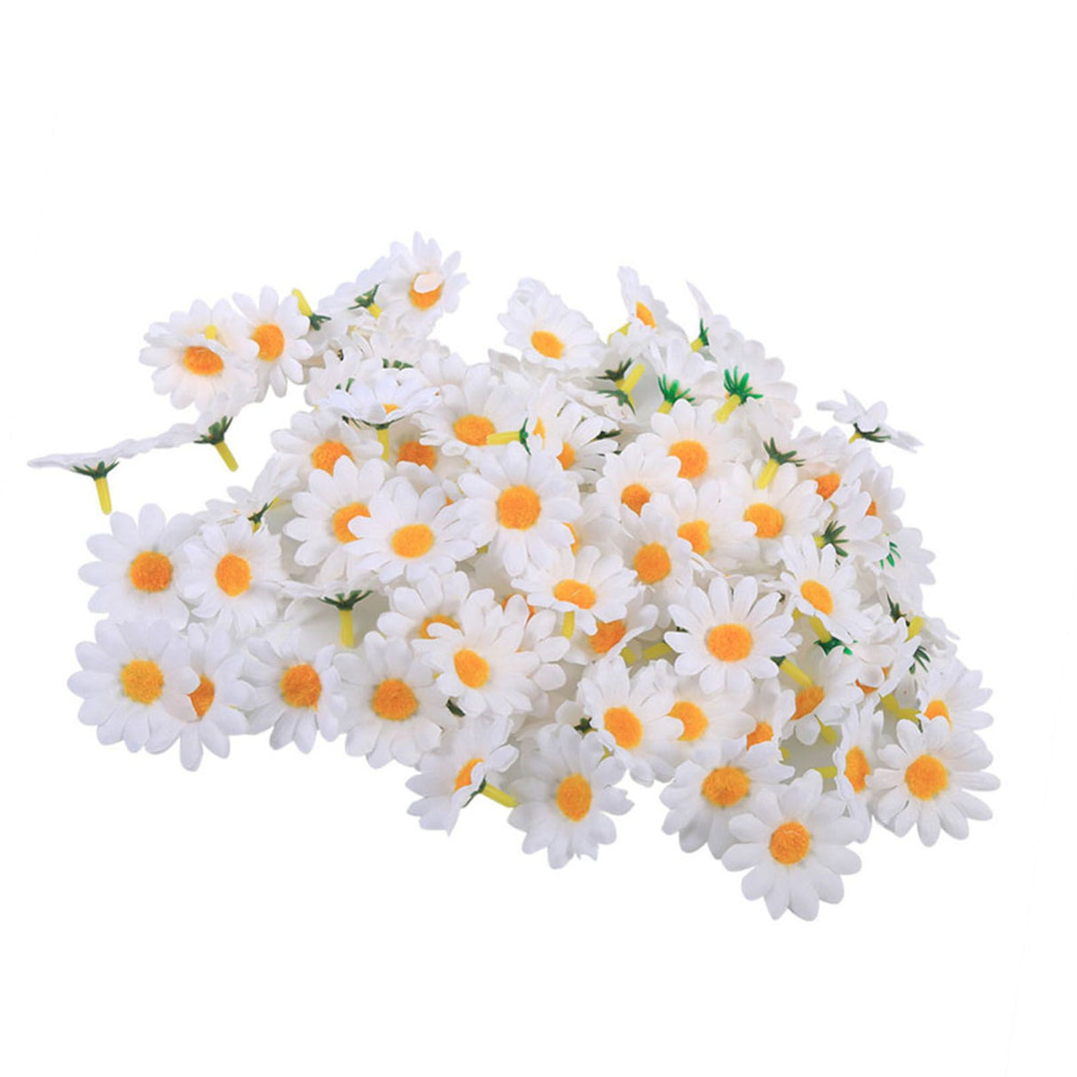 100pcs Artificial Little Daisy Lovely DIY Handcraft Silk Little Daisy for Offices Weddings White