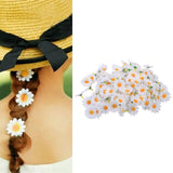 100pcs Artificial Little Daisy Lovely DIY Handcraft Silk Little Daisy for Offices Weddings White