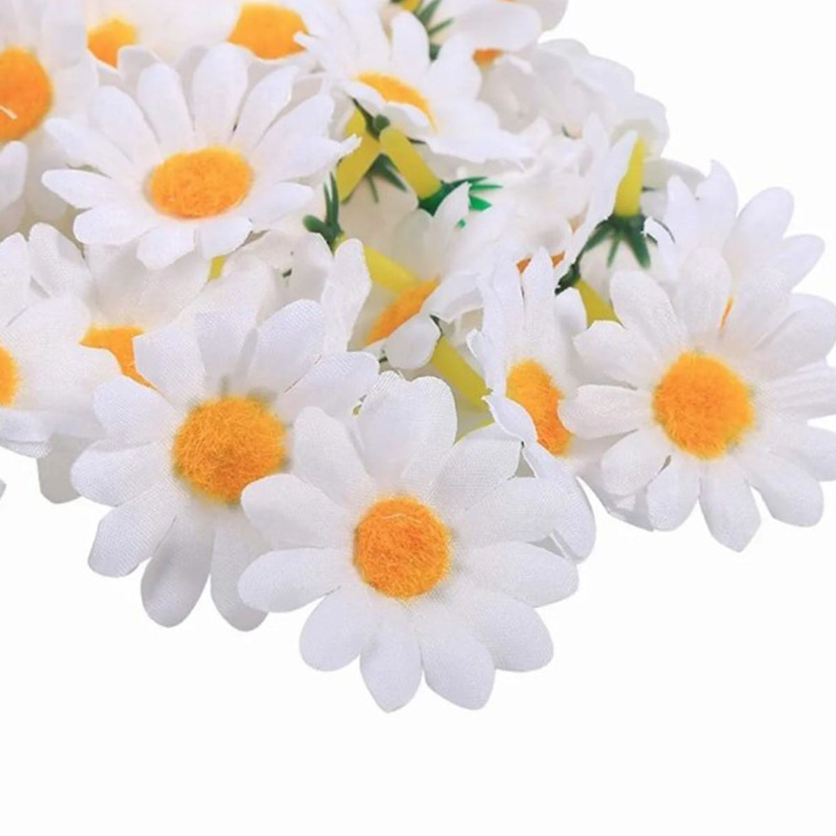 100pcs Artificial Little Daisy Lovely DIY Handcraft Silk Little Daisy for Offices Weddings White