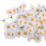 100pcs Artificial Little Daisy Lovely DIY Handcraft Silk Little Daisy for Offices Weddings White